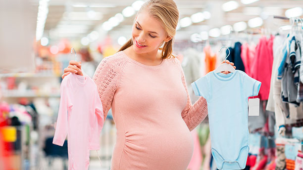 First time mom shopping for baby clothes