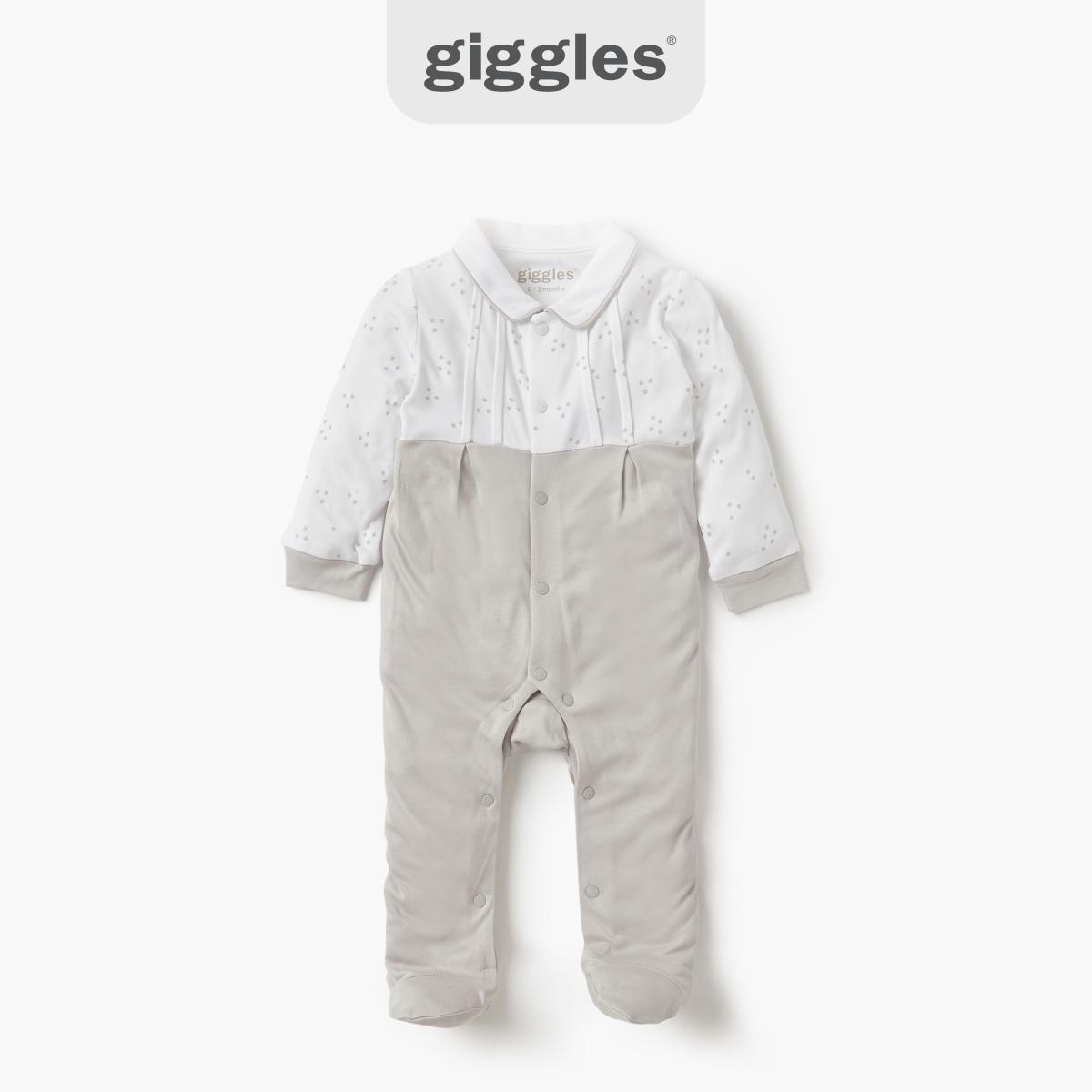 Giggles Star Print Closed Feet Sleepsuit