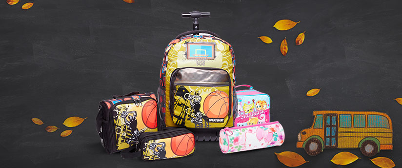 Multicolored backpacks for boys and girls