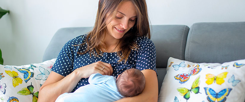 Mother breastfeeding her baby